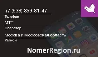 Кто звонил с 9383598147 - регион и оператор